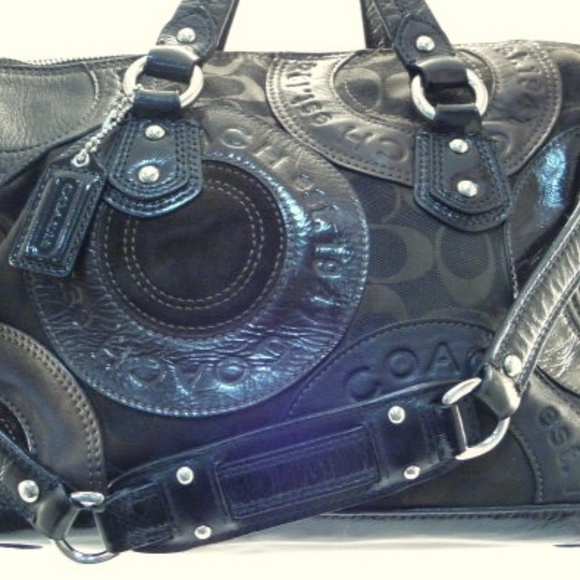 Coach Ashley Brown and Black Satchel - Picture 2 of 8